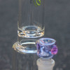18" Encore Collection Glass Bong with triple ratchet disc filter stemless water pipe close up of the ice restrictor ice catcher on the neck