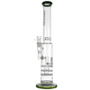 18" Encore Collection Glass Bong with triple ratchet disc filter stemless water pipe