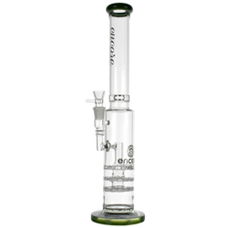 18" Encore Collection Glass Bong with triple ratchet disc filter stemless water pipe