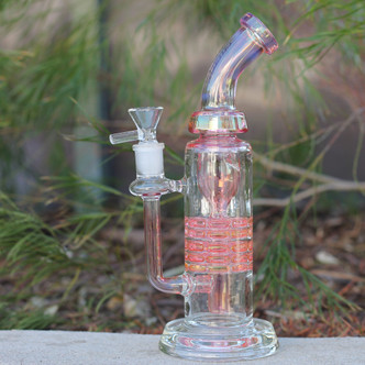 Encore Collection Glass Dab Rig Ratchet Incycler Reycler Left Side
