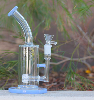 9" Encore Assorted Color Matrix Barrel Perc Dab Rig (EC-R108) Side Angle