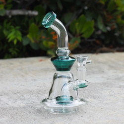 6" Showerhead Water Pipe W matching mouth piece & perc 