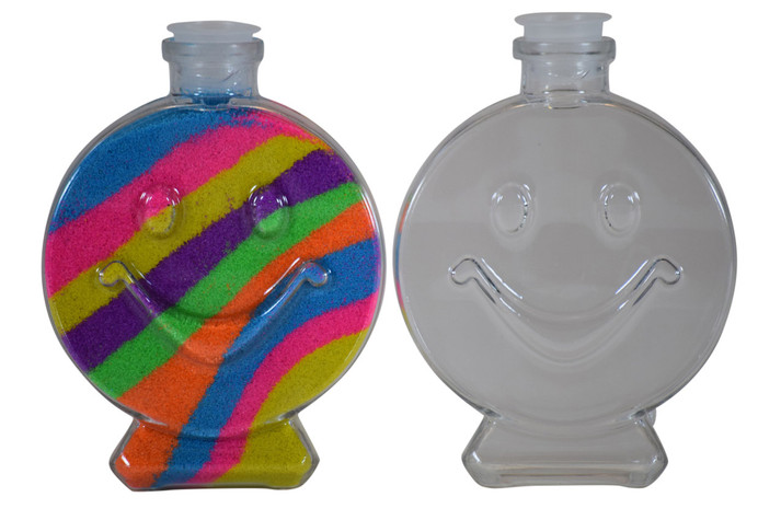 Sand Art Smile Plastic Bottle