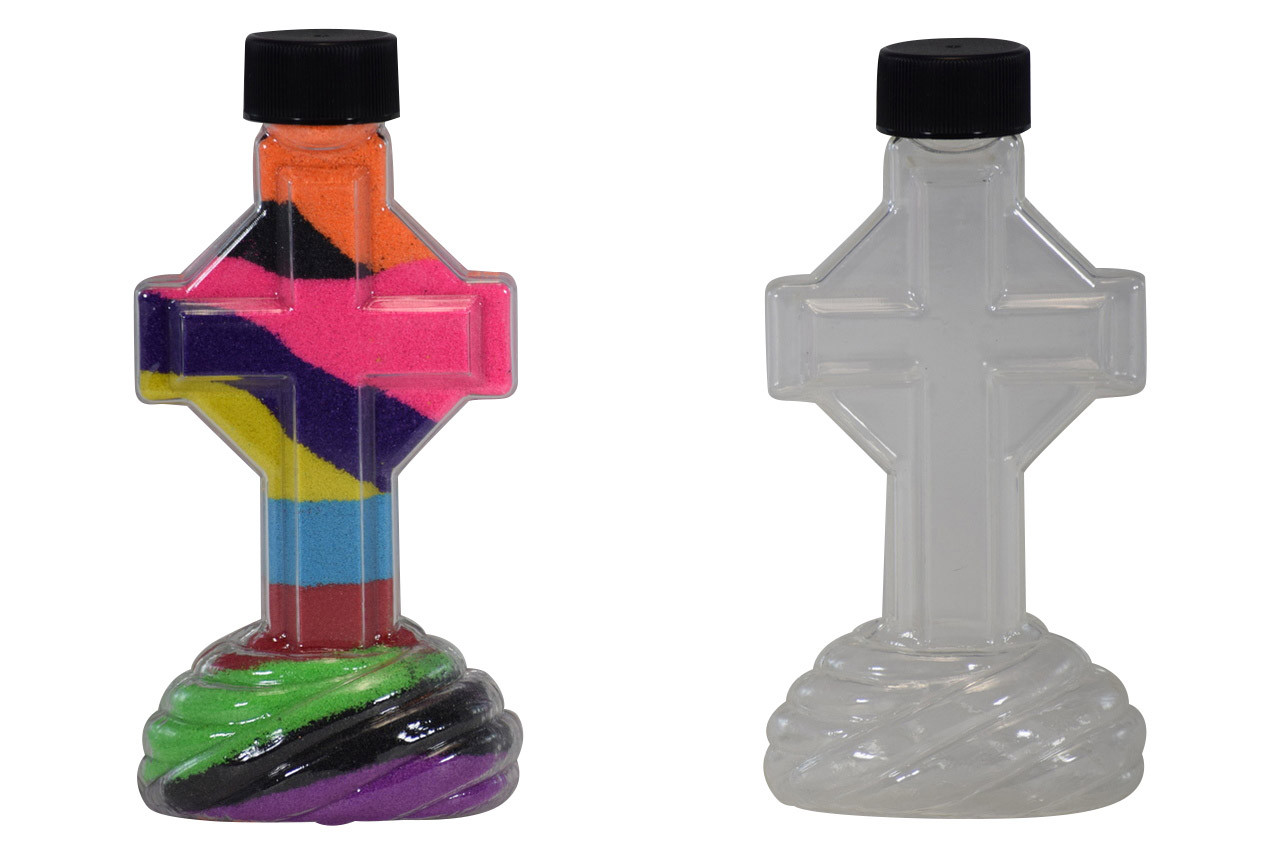 Cross Sand Art Bottle. Great For Any Special Event