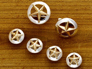 Domed Rim Gold Star Set