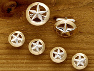 Domed Gold Rim Star Set