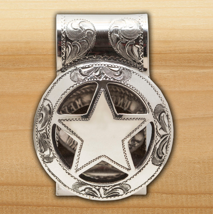 Cinco Peso Money clip 1/2 Engraved - maxlang