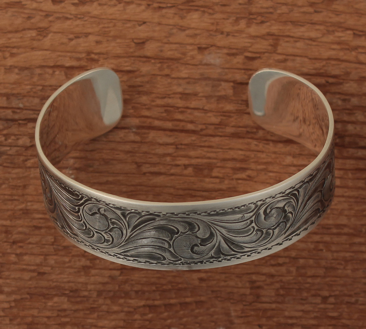 Sterling engraved cuff 3/4" wide - maxlang