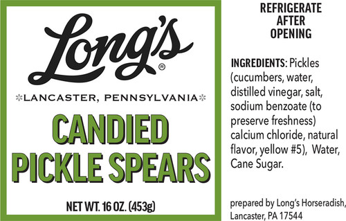Candied Pickle Spears.