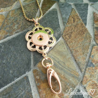 ID LANYARD PENDANT - ACACIA FLOWER  (RG)