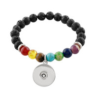 BRACELET STRETCH - BLACK LAVA CHAKRA