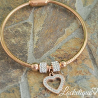 LUXE SS BANGLE - SWEET LOVE (RG)