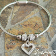 LUXE SS BANGLE - SWEET LOVE (SILVER)
