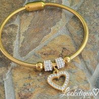LUXE SS BANGLE - SWEET LOVE (GOLD)