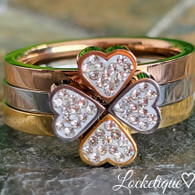 LUXE FOUR HEART RING (316L) S9