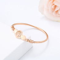 (LUXE SS) TOL ROSEGOLD WIRE BANGLE