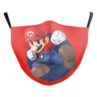 MASK WITH 3 FREE FILTERS - INSPIRED CHARACTER (ADULT) MARIOS POWER