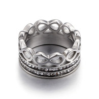 LUXE HEAVENS HALO RING (316L) SILVER S8