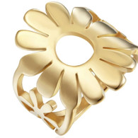 LUXE SS  STUNNING FLOWER RING - GOLD S9