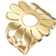 LUXE SS  STUNNING FLOWER RING - GOLD S7