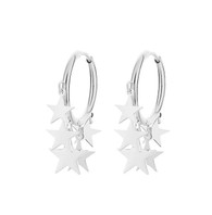 EARRINGS - (LUXE SS) DANCING STARS (SILVER)