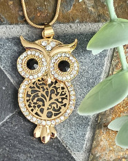NECKLACE  & OMEGA - WISE OWL (GOLD)