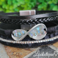 MAGNETIC BRACELET - BUBBLES (BLACK)