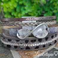 MAGNETIC BRACELET - BUBBLES (SILVER)