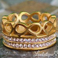 LUXE HEAVENS HALO RING (316L) GOLD S6
