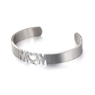 LUXE SS YOU ARE A WOW MOM BANGLE (SILVER)