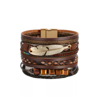 BRACELET MAGNETIC- HOPE FEATHER (CHOCOLATE)