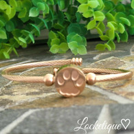 LUXE SS - WOOF LOVERS WIRE BANGLE (RG)