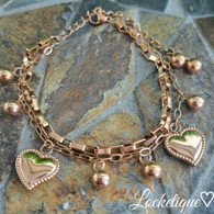 LUXE SS DANGLE BRACELET/ANKLET - MINI BLESSED LOVE (RG)