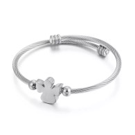 LUXE SS - MY ANGEL WIRE BANGLE (SILVER)