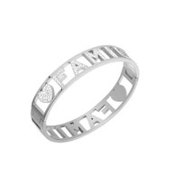 LUXE SS CUFF BANGLE - SHINE FAMILY (SILVER)