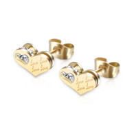 EARRINGS - (LUXE SS) LOVE IN LOVE (GOLD)