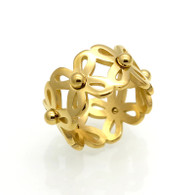 LUXE SS  CHEERFUL DAISIES RING - GOLD S9