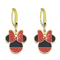 EARRINGS CBMS - (LUXE SS) LITTLE RED BOW (GOLD)