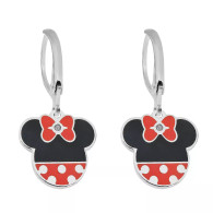 EARRINGS CBMS - (LUXE SS) LITTLE MINNIE BOW RED (SILVER)
