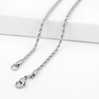 BEAUTIFUL ROPE CHAIN- SILVER (46CM)