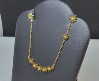 MIMIS NECKLACE SET - DAISIES FLOWERS (GOLD)