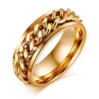 LUXE SS (316L) RING CHAIN -  GOLD (S9)