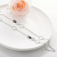 LUXE SS LONG NECKLACE - AROUND HEARTS