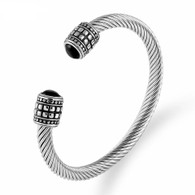 LUXE SS WIRE BANGLE - DYNASTY (SILVER)