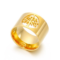 LUXE SS ROUND TOL RING (316L) S9 GOLD