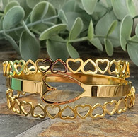 SET LUXE SS BANGLE - EXTREME LOVE (GOLD)