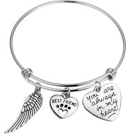 LUXE SS BANGLE ADJUSTABLE - REMEMBER MY DOG