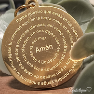 LUXE SS PENDANT - OUR FATHER PRAYER (GOLD)