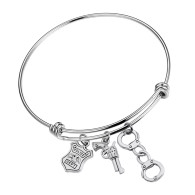 LUXE SS BANGLE ADJUSTABLE - IM POLICE