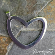 LUXE SS DANGLE HEART OMEGA (SILVER)
